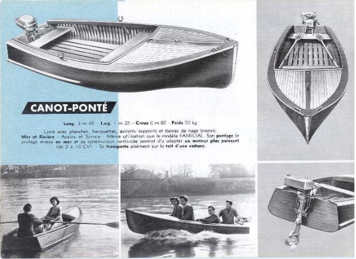 Présentation publicitaire du canot Rocca