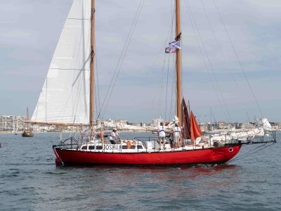 Joshua au départ de la Golden Globe Race